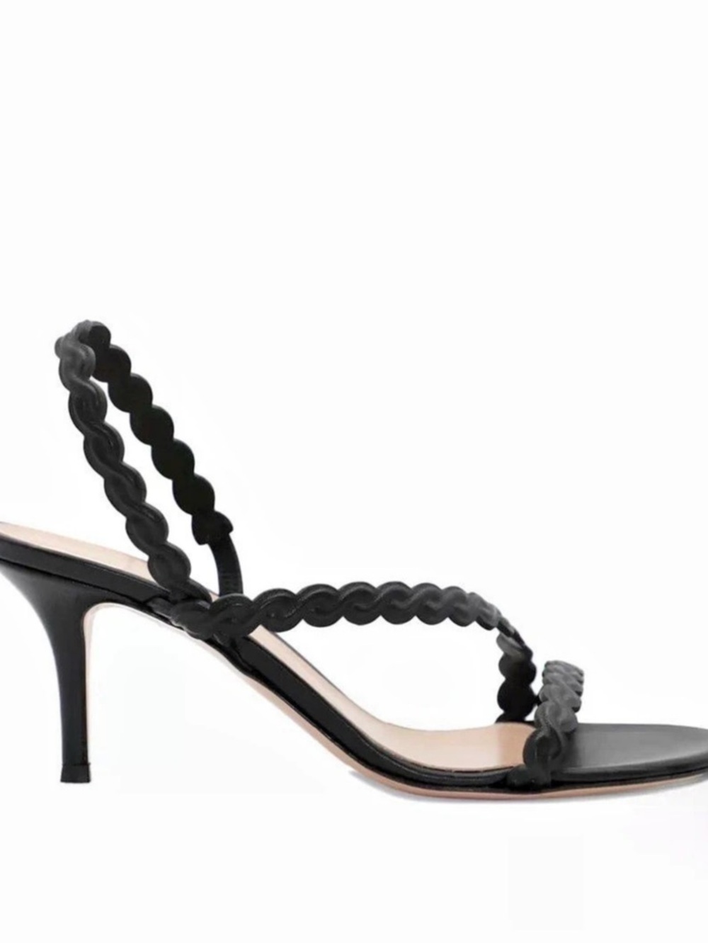 Gianvito Rossi Ravello Black Strappy Heeled Sandals